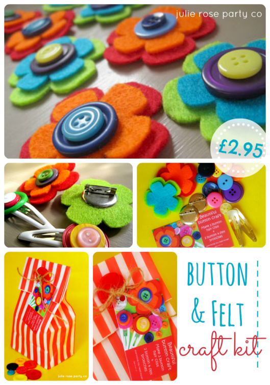 Button and felt craft kids for kids